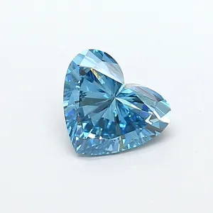1.05ct HEART Fancy Vivid Blue VS1 Coloured Lab diamond