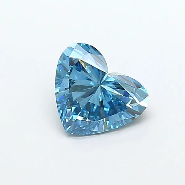 1.05ct HEART Fancy Vivid Blue VS1 Coloured Lab diamond