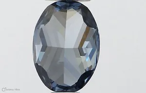0.54ct OVAL Fancy Vivid Blue VS1 Coloured Lab diamond
