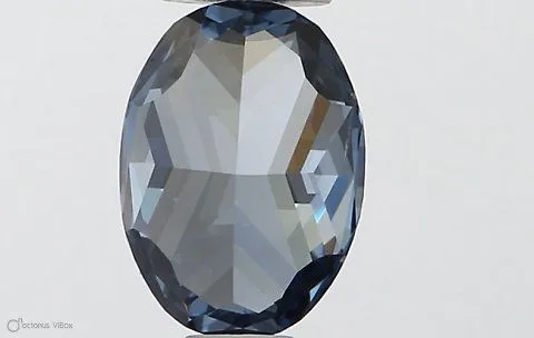 0.54ct OVAL Fancy Vivid Blue VS1 Coloured Lab diamond