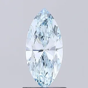 0.99ct MARQUISE Fancy Intense Blue VS1 Coloured Lab diamond