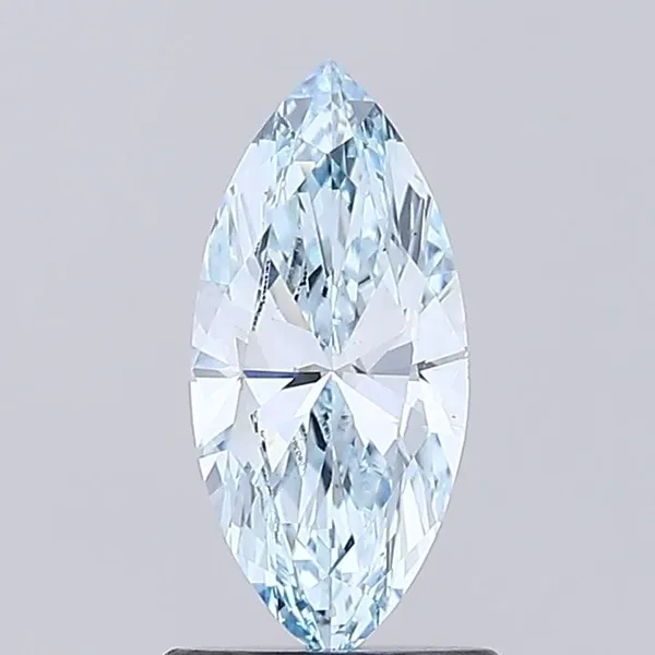 0.99ct MARQUISE Fancy Intense Blue VS1 Coloured Lab diamond