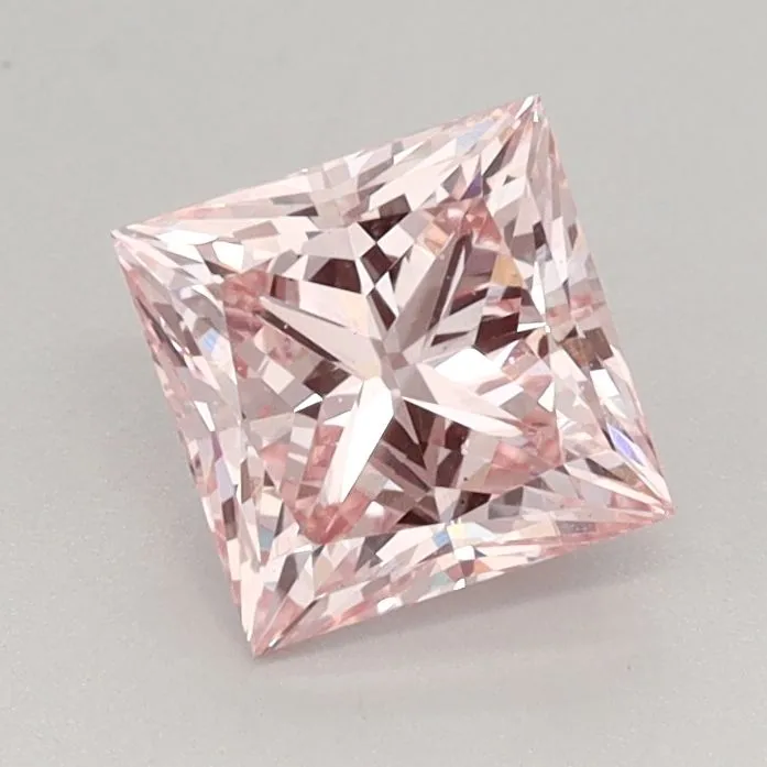 1.27ct PRINCESS Fancy Intense Pink VS2 Coloured Lab diamond