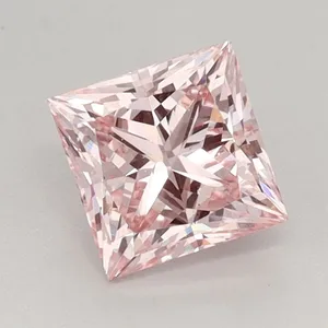 1.27ct PRINCESS Fancy Intense Pink VS2 Coloured Lab diamond