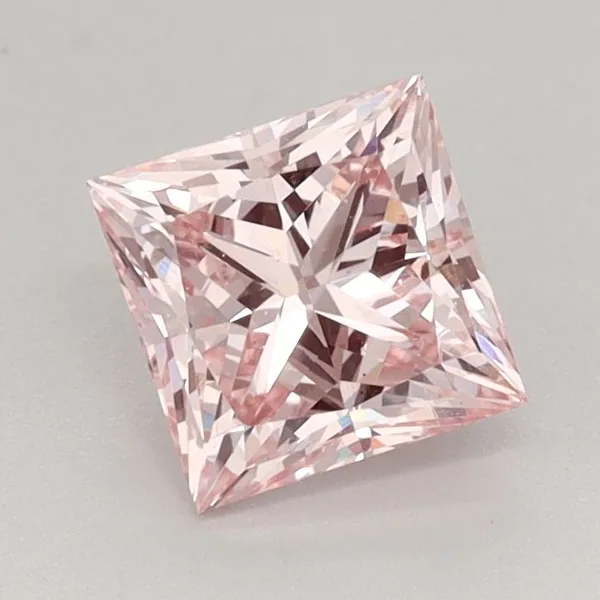 1.27ct PRINCESS Fancy Intense Pink VS2 Coloured Lab diamond