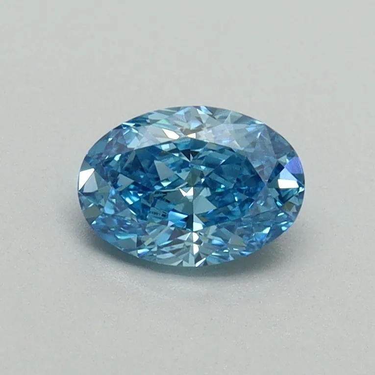 0.54ct OVAL Fancy Vivid Blue VS1 Coloured Lab diamond