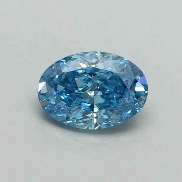 0.54ct OVAL Fancy Vivid Blue VS1 Coloured Lab diamond