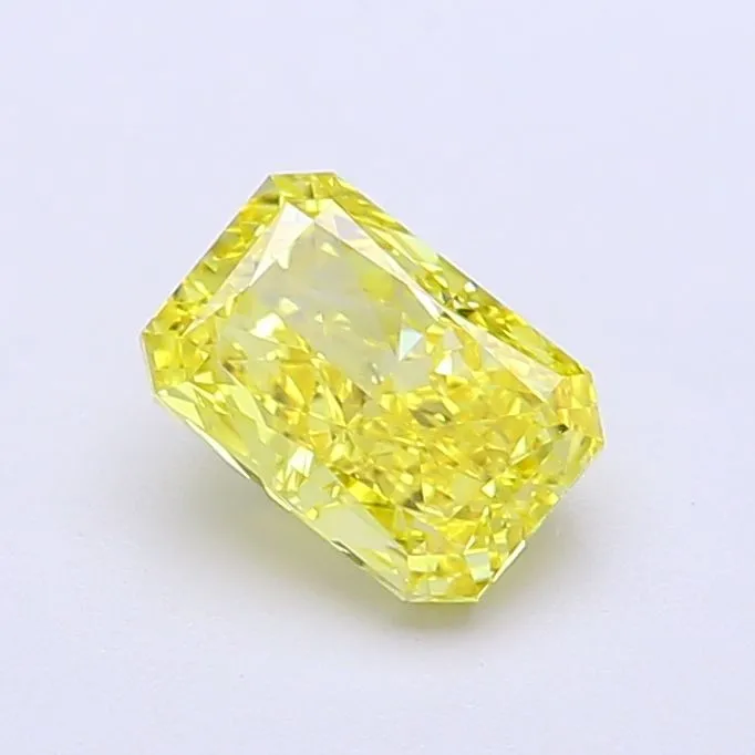 1.01ct RADIANT Fancy Vivid Yellow VVS2 Coloured Lab diamond