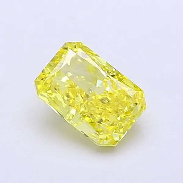 1.01ct RADIANT Fancy Vivid Yellow VVS2 Coloured Lab diamond