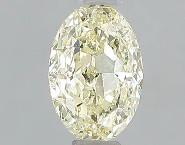1.01ct OVAL Fancy Light Yellow VVS2 Coloured Lab diamond