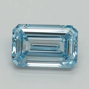 1.17ct EMERALD Fancy Intense Blue VS1 Coloured Lab diamond