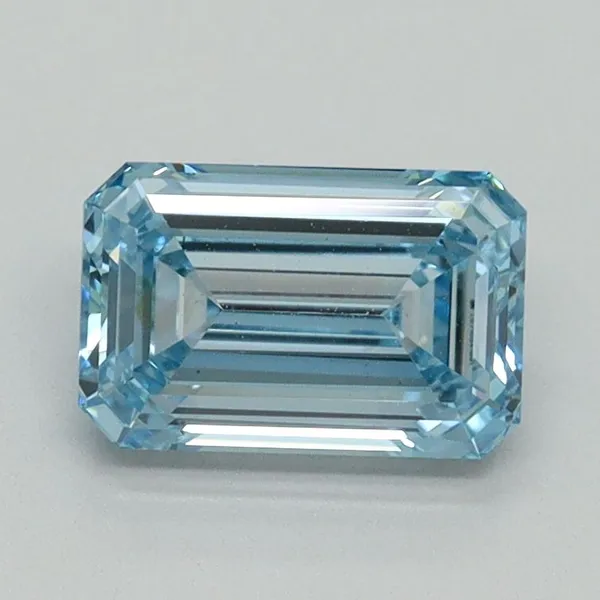 1.17ct EMERALD Fancy Intense Blue VS1 Coloured Lab diamond