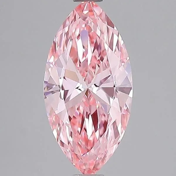 1.96ct MARQUISE Fancy Vivid Pink VVS2 Coloured Lab diamond