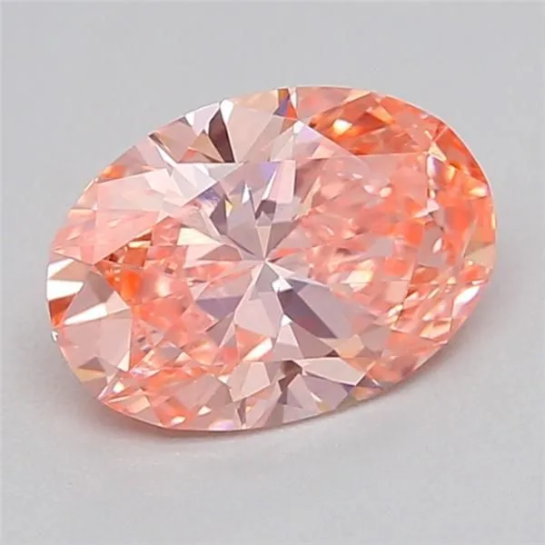 0.60ct OVAL Fancy Vivid Pink VVS1 Coloured Lab diamond