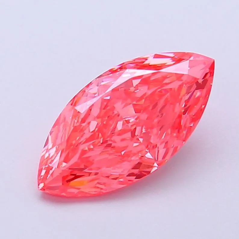 2.26ct MARQUISE Fancy Vivid Pink VS1 Coloured Lab diamond