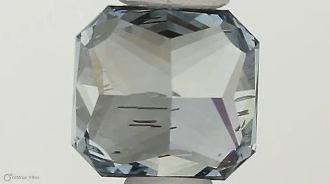 0.51ct RADIANT Fancy Vivid Blue I1 Coloured Lab diamond