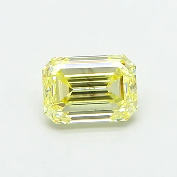 1.01ct EMERALD Fancy Yellow VS2 Coloured Lab diamond