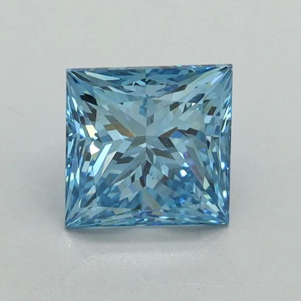 1.19ct PRINCESS Fancy Vivid Blue VS1 Coloured Lab diamond