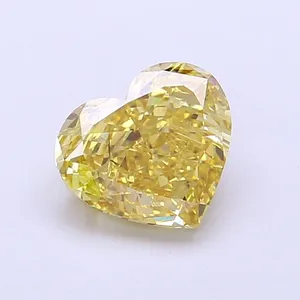 1.52ct HEART Fancy Yellow VS2 Coloured Lab diamond