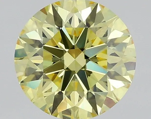0.95ct ROUND Fancy Intense Yellow VS1 Coloured Lab diamond
