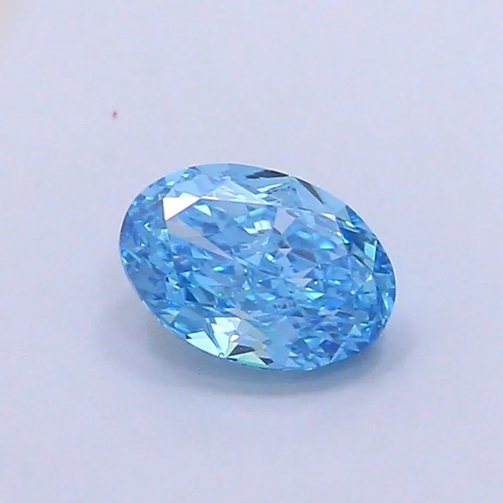 1.01ct OVAL Fancy Vivid Blue VVS1 Coloured Lab diamond