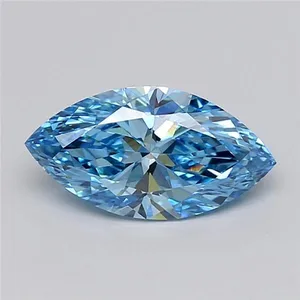 2.1ct MARQUISE Fancy Vivid Blue VVS2 Coloured Lab diamond