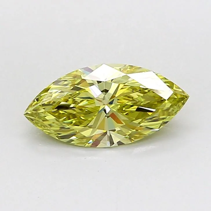 1.09ct MARQUISE Fancy Intense Yellow VVS2 Coloured Lab diamond