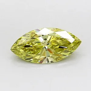 1.09ct MARQUISE Fancy Intense Yellow VVS2 Coloured Lab diamond