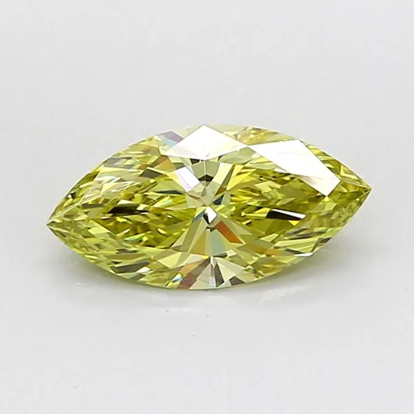 1.09ct MARQUISE Fancy Intense Yellow VVS2 Coloured Lab diamond