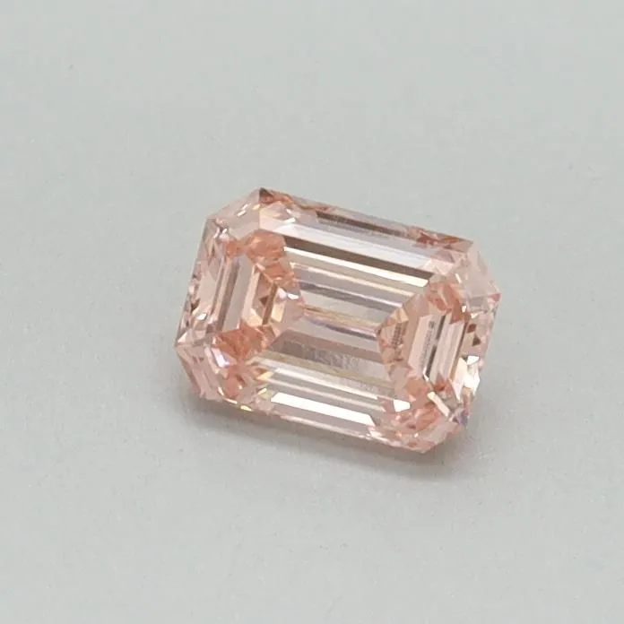 0.30ct EMERALD Fancy Intense Pink VVS2 Coloured Lab diamond
