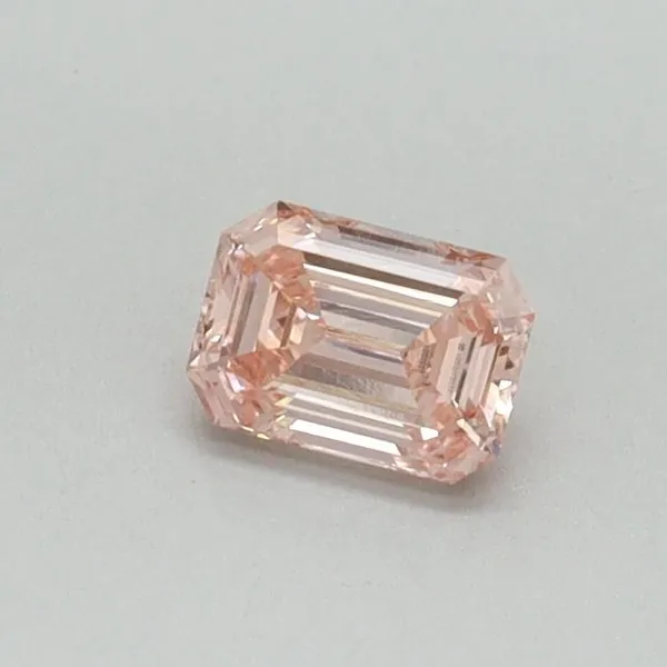 0.3ct EMERALD Fancy Intense Pink VVS2 Coloured Lab diamond
