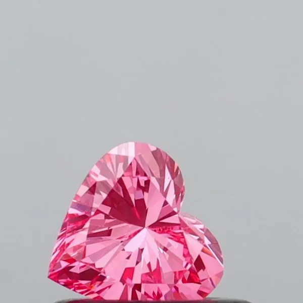 0.32ct HEART Fancy Vivid Pink VS1 Coloured Lab diamond