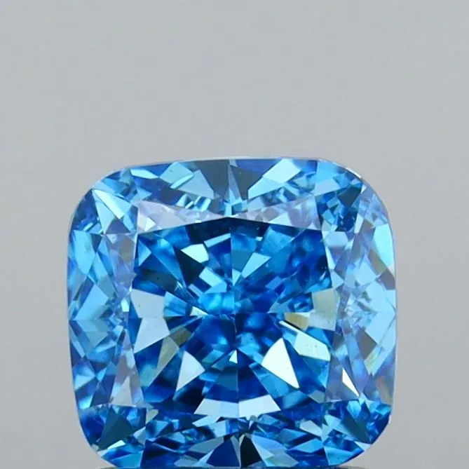 1.20ct CUSHION Fancy Vivid Blue VS1 Coloured Lab diamond