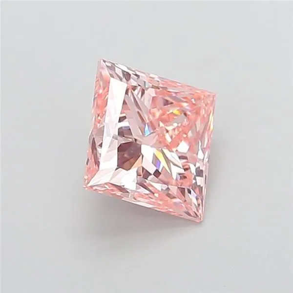 4.03ct PRINCESS Fancy Intense Pink VVS2 Coloured Lab diamond