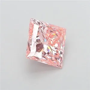 4.03ct PRINCESS Fancy Intense Pink VVS2 Coloured Lab diamond