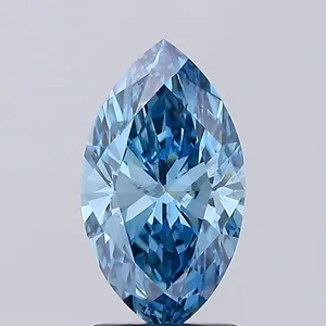 1.74ct MARQUISE Fancy Vivid Blue VS2 Coloured Lab diamond