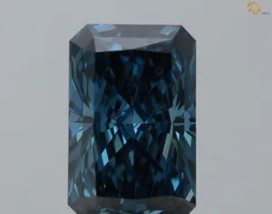 1.34ct RADIANT Fancy Vivid Blue VS1 Coloured Lab diamond