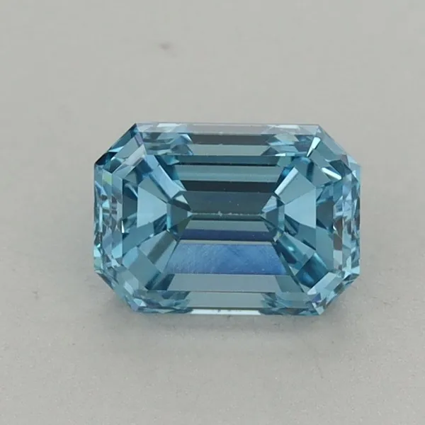 1.07ct EMERALD Fancy Vivid Blue VS1 Coloured Lab diamond