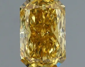 1.3ct RADIANT Fancy Vivid Yellow VS1 Coloured Lab diamond