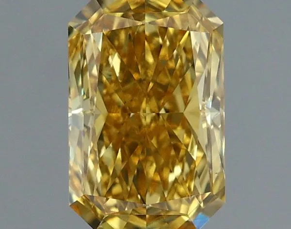 1.3ct RADIANT Fancy Vivid Yellow VS1 Coloured Lab diamond