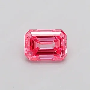 0.3ct EMERALD Fancy Vivid Pink SI1 Coloured Lab diamond