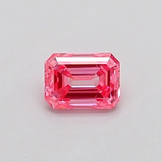 0.3ct EMERALD Fancy Vivid Pink SI1 Coloured Lab diamond