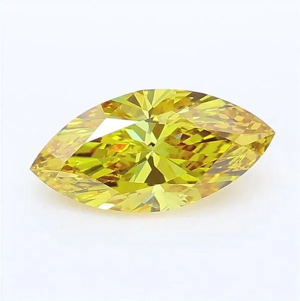 0.99ct MARQUISE Fancy Intense Brownish Yellow VS2 Coloured Lab diamond