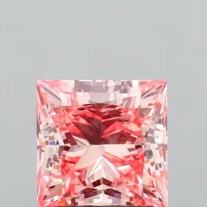 1.98ct PRINCESS Fancy Intense Pink VS1 Coloured Lab diamond