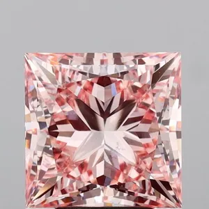 4.96ct PRINCESS Fancy Intense Pink VS2 Coloured Lab diamond
