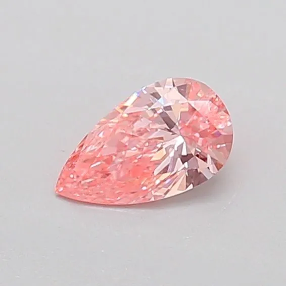 0.30ct PEAR Fancy Vivid Pink VS1 Coloured Lab diamond