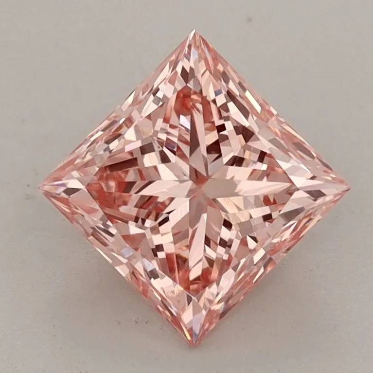 1.73ct PRINCESS Fancy Intense Pink VS2 Coloured Lab diamond