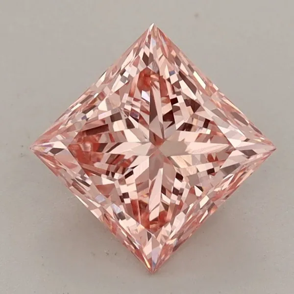 1.73ct PRINCESS Fancy Intense Pink VS2 Coloured Lab diamond