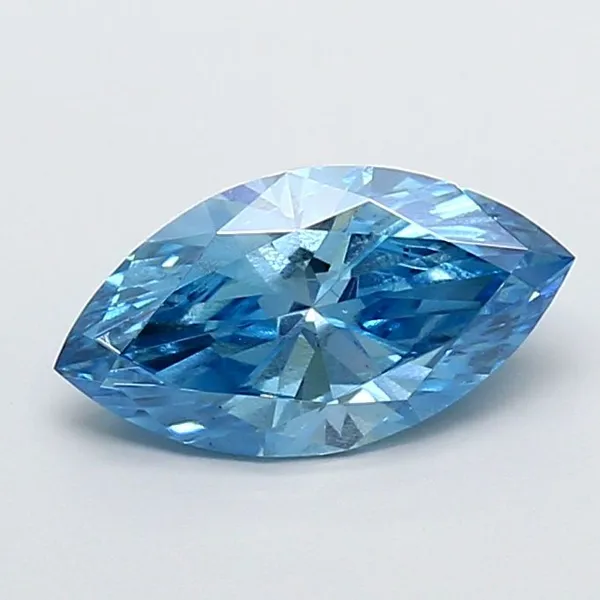 2.04ct MARQUISE Fancy Vivid Blue VS1 Coloured Lab diamond