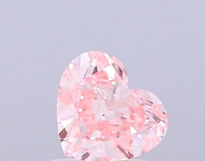 0.90ct HEART Fancy Intense Pink VVS2 Coloured Lab diamond